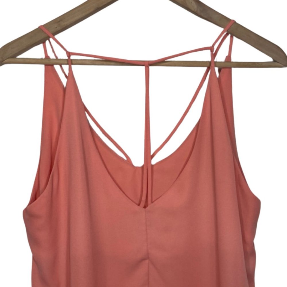 DANI COLLECTION | Lightweight Coral Strappy Tank Top | Size L - Picture 4 of 9